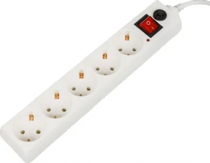 Сетевой фильтр 1,8м BURO 500SH-1.8-W (5 розеток) белый