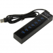 USB-хаб KS-is KS-568 USB хаб 7 x USB 2.0 F в USB 3.0 Type A M с БП