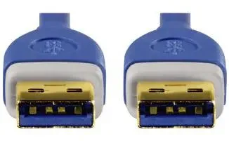 Кабель USB 3.0 A-A (m-m) 1.8 м &amp;lt;H-39676&amp;gt; позолоченные контакты экранированный 5 Гбит/с 3зв синий