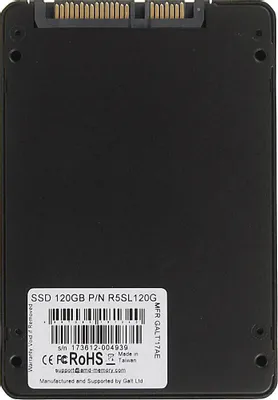 SSD накопитель AMD Radeon R5 R5SL120G 120ГБ, 2.5&amp;quot;, SATA III, SATA