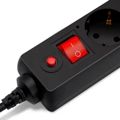 Сетевой фильтр 3,0м BURO 500SH-3-B (5 розеток) черный