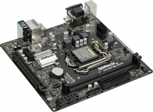 Материнская плата ASRock H310CM-DVS (RTL) LGA1151 &amp;lt;H310&amp;gt; PCI-E Dsub+DVI GbLAN SATA  MicroATX  2DDR4