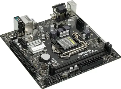 Материнская плата ASRock H310CM-DVS (RTL) LGA1151 &amp;lt;H310&amp;gt; PCI-E Dsub+DVI GbLAN SATA  MicroATX  2DDR4
