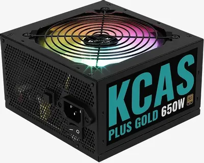 Блок питания 650W Aerocool KCAS PLUS GOLD &amp;lt;KCAS PLUS 650G&amp;gt; ARGB 80+ gold 24+2x(4+4) pin APFC 120mm fan 6xSATA RTL