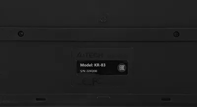 Клавиатура A4TECH KR-83, USB [kr-83 black]