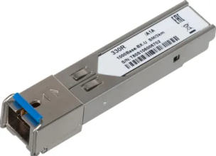 Модуль D-Link DEM-330R/DD WDM SFP-трансивер с 1 портом 1000Base-BX-U (Tx:1310 нм, Rx:1550 нм) для одномодового оптического кабеля (до 10 км)