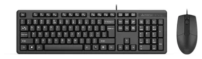 Комплект (клавиатура+мышь) A4TECH KK-3330S, USB, проводной, черный [kk-3330s usb (black)]