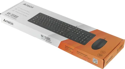 Комплект (клавиатура+мышь) A4TECH KK-3330S, USB, проводной, черный [kk-3330s usb (black)]