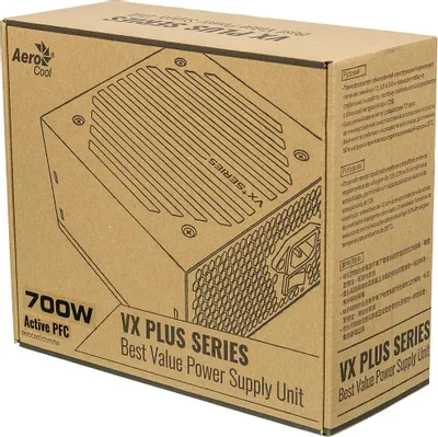 Блок питания 700W Aerocool VX-700 PLUS (RTL) ATX (24+2x4+2x6/8пин)