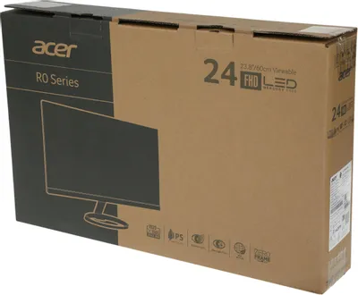 Монитор 23.8&amp;quot;  Acer R240HYbidx черный (1920x1080, 60Hz, IPS, 4ms, 1000:1, 250cd, DVI, HDMI, VGA) UM.QR0EE.026