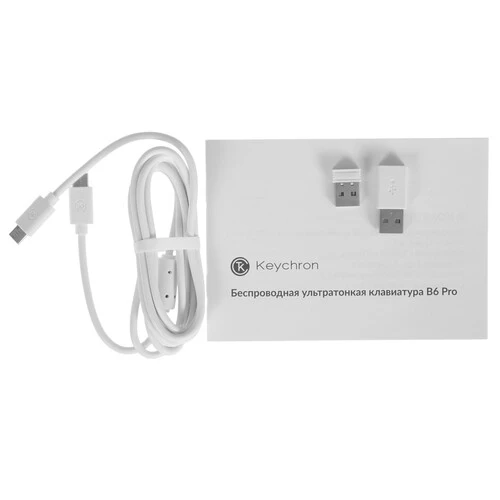 Клавиатура проводная + беспроводная Keychron B6 Pro белая