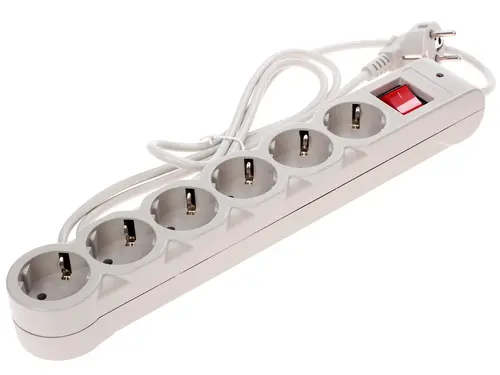 Сетевой фильтр1,8м Defender DFS-601 ( 6 розеток ) белый
