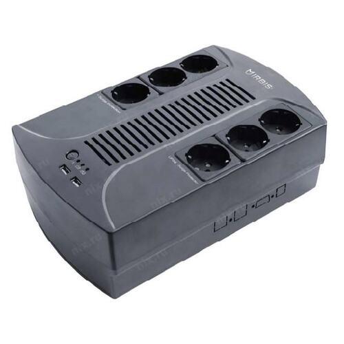Источник бесперебойного питания IRBIS UPS Personal plus 600VA / 360W, Line-Interactive, AVR, 6xSchuko outlets(3 Surge &amp;amp; 3 batt.)