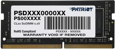 Оперативная память Patriot Signature PSD416G266681S DDR4 - 1x 16ГБ 2666МГц, для ноутбуков (SO-DIMM), Ret