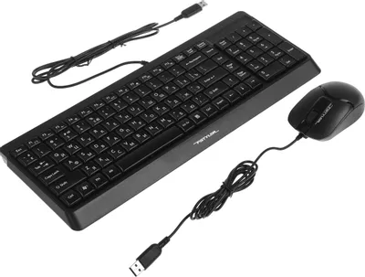 Комплект (клавиатура+мышь) A4TECH Fstyler F1512, USB, проводной [f1512 black]