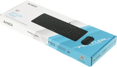 Комплект (клавиатура+мышь) A4TECH Fstyler F1512, USB, проводной [f1512 black]