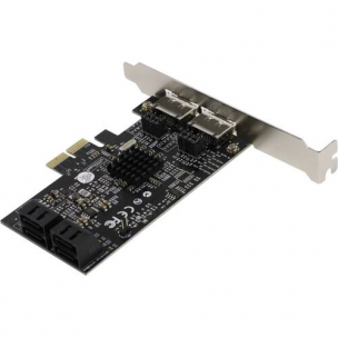 SATA контроллер ExeGate EXE-504 (OEM) PCI-Ex2, SATA 6Gb/s, 2 port-ext, 4port-int &lt;EX283711RUS&gt;