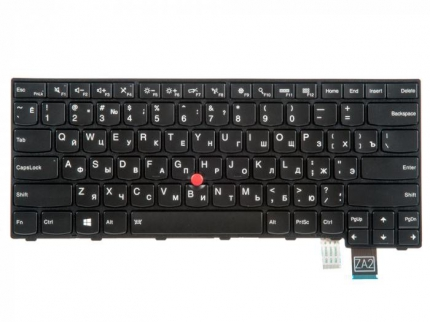 Клавиатура для ноутбука Lenovo Thinkpad T460P, черная с подсветкой, с рамкой, с трекпоинтом, гор. Enter
