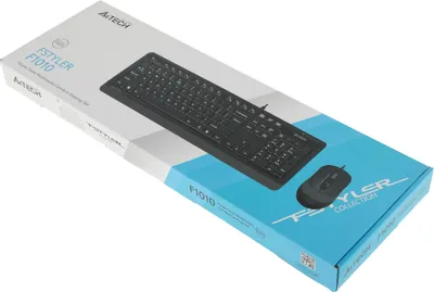 Комплект (клавиатура+мышь) A4TECH Fstyler F1010, USB, проводной [f1010 grey]