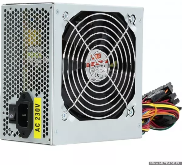 БП Foxline ATX 500W  (24+4 pin, 3 IDE, 2 SATA, 6 pin) после ремонта