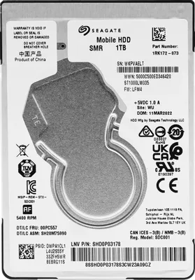 Жесткий диск Seagate ST1000LM035, 1ТБ, HDD, SATA III, 2.5&amp;quot;
