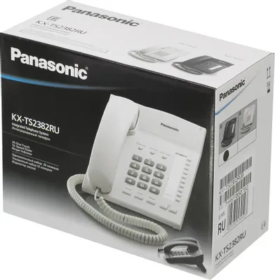 Проводной телефон Panasonic KX-TS2382RUB &amp;lt;Black&amp;gt;