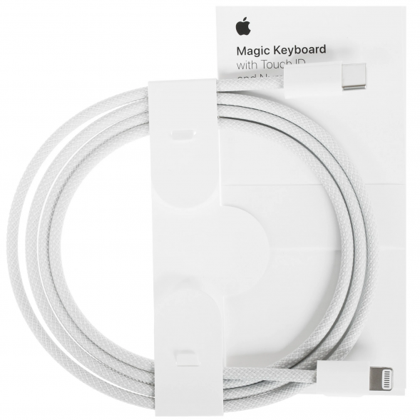 Клавиатура Apple Magic Keyboard с Touch ID Беспроводная ножничная, русская раскладка, серебристая, белая