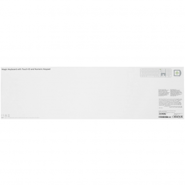 Клавиатура Apple Magic Keyboard с Touch ID Беспроводная ножничная, русская раскладка, серебристая, белая