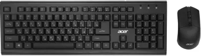 Комплект (клавиатура+мышь) Acer OKR120, USB, беспроводной [zl.kbdee.007]