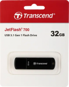Флешка USB Transcend Jetflash 700 32ГБ, USB3.0, черный [ts32gjf700]
