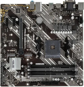 Материнская плата ASUS PRIME B550M-K (RTL) AM4 &lt;B550&gt; PCI-E Dsub+DVI+HDMI GbLAN SATA MicroATX 4DDR4