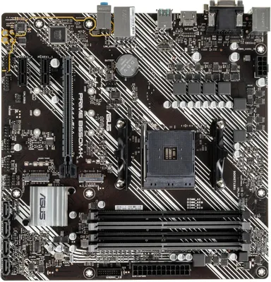 Материнская плата ASUS PRIME B550M-K (RTL) AM4 &amp;lt;B550&amp;gt; PCI-E Dsub+DVI+HDMI GbLAN SATA MicroATX 4DDR4
