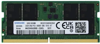 Оперативная память Samsung M425R4GA3BB0-CQK DDR5 - 1x 32ГБ 4800МГц, для ноутбуков (SO-DIMM), OEM