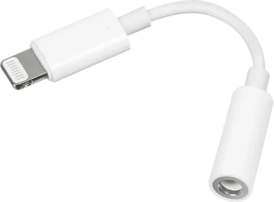 Переходник Apple MMX62ZM/A, Lightning (m) - Jack 3.5 (f), белый