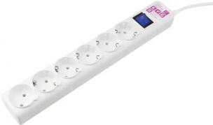 Сетевой фильтр 3,0м Powercube SPG(5+1)-16B-3М-WHITE (6 розеток) белый (коробка)