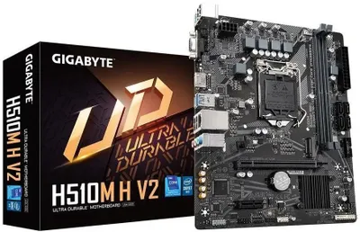 Материнская плата GIGABYTE H510M H V2  (RTL) LGA1200 &amp;lt;H470&amp;gt; PCI-E Dsub+HDMI GbLAN SATA MicroATX 2DDR4