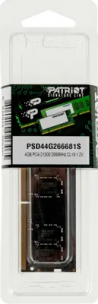 Оперативная память Patriot Signature PSD44G266681S DDR4 - 1x 4ГБ 2666МГц, для ноутбуков (SO-DIMM), Ret