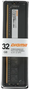 Оперативная память Digma DGMAD42666032D DDR4 - 1x 32ГБ 2666МГц, DIMM, Ret