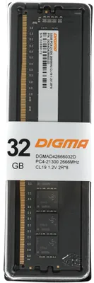 Оперативная память Digma DGMAD42666032D DDR4 - 1x 32ГБ 2666МГц, DIMM, Ret
