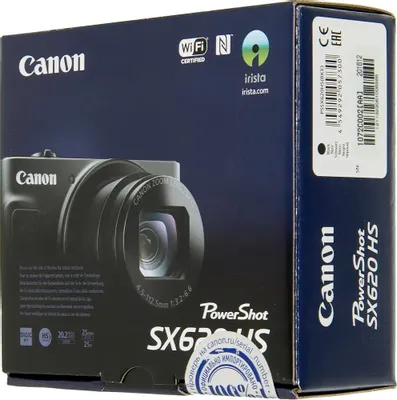 Цифровой компактный фотоаппарат Canon PowerShot SX620 HS, черный