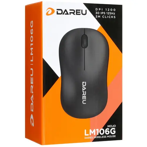 Мышь беспроводная  Dareu LM106G Black (черный), DPI 1200