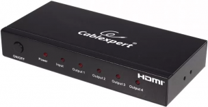 Разветвитель HDMI Cablexpert, HD19F/4x19F, 1 компьютер => 4 монитора, Full-HD, 3D, 1.4v Gembird DSP-4PH4-02