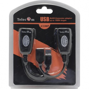 Адаптер-удлинитель USB-AMAF/RJ45 Telecom, по витой паре до 45m &amp;lt;TU824&amp;gt;