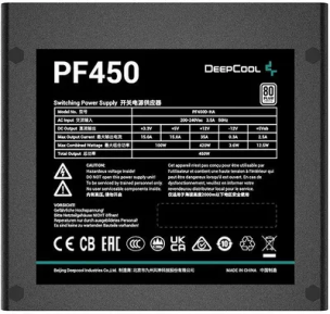 БП Deepcool 450W PF450 80+ &lt;R-PF450D-HA0B-EU&gt; ATX (24+8+2x6/8пин)