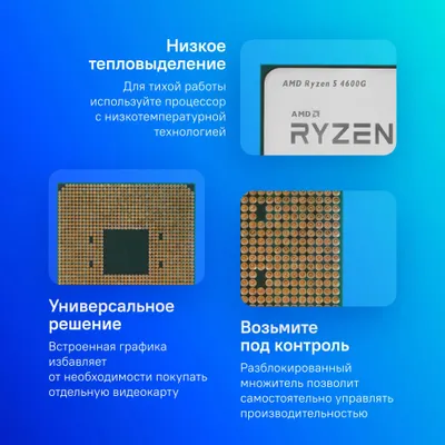 Процессор AMD Ryzen 5 4600G (100-000000147) / {3.6GHz/Radeon Vega 8 AM4} Socket AM4