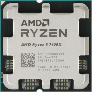 Процессор AMD Ryzen 5 7600X AM5, 6 x 4.7 ГГц, L2-6 МБ, L3-32 МБ, AMD Radeon Graphics, TDP 105 Вт