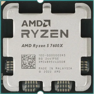 Процессор AMD Ryzen 5 7600X AM5, 6 x 4.7 ГГц, L2-6 МБ, L3-32 МБ, AMD Radeon Graphics, TDP 105 Вт
