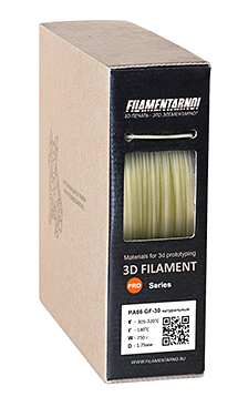 Пластик Filamentarno для 3D-принтераPA66 GF-30 натуральный 750 г, 1,75 мм,