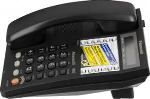 Проводной телефон Panasonic KX-TS2365RUB &lt;Black&gt; (спикерфон, 16-значный ЖК-дисплей, разъем для гарнитуры)