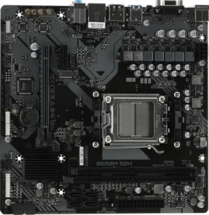 Материнская плата Gigabyte B650M S2H AM5, AMD B650, 2xDDR5-5200 МГц, 1xPCI-Ex16, 1xM.2, Micro-ATX GbLAN RAID+VGA+HDMI+DP